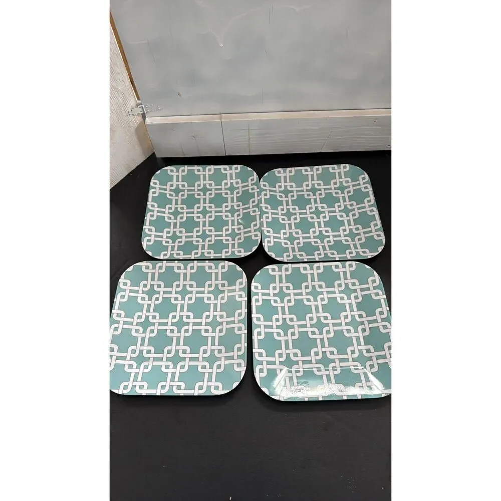 18 Melamine Plates 8 Salad Plates 10 Appetizer Plates Blue White Green